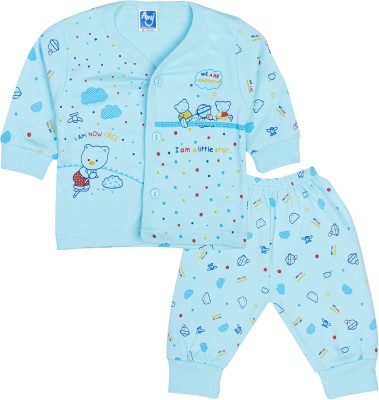 AMY Baby Boys & Baby Girls Casual Top Pyjama(BLUE)