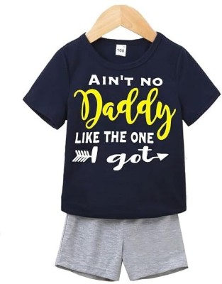 Show In Style Baby Girls Casual T-shirt Trouser(Navy Blue)