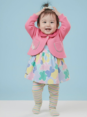 BABY'S DAY Baby Girls Casual Top Legging(Pink)