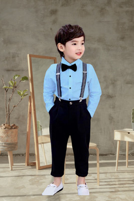 Jhrey creation Boys & Girls Party(Festive) Shirt Pant(Blue)