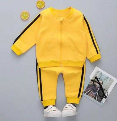 Ameeha Boys & Girls Casual Track Suit Track Suit(yellow)