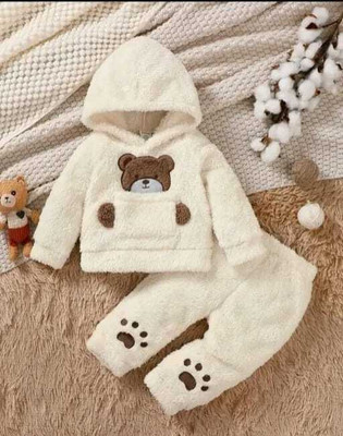 insha fashion Baby Boys & Baby Girls Party(Festive) Track Suit Track Suit(white)