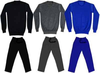 IndiWeaves Boys Casual Sweatshirt Track Pants(Multicolor)