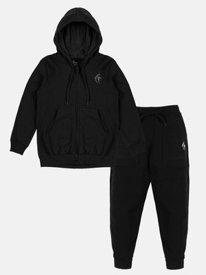 KiddoPanti Boys & Girls Casual Sweatshirt Track Pants(Jet Black)