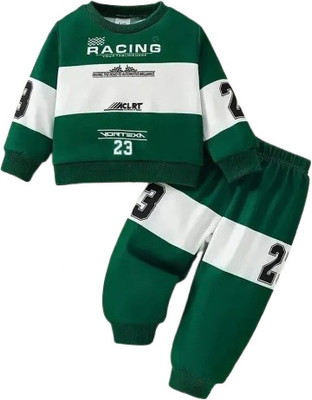 I M G FASHION Baby Boys & Baby Girls Casual T-shirt Pant(Green)