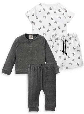 eebabee Baby Boys Casual T-shirt Shorts, Sweatshirt(Multicolor)