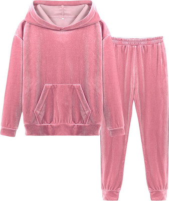 PASSION JUMP Girls Casual Top Track Suit(Pink)