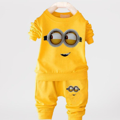 Kwikk Baby Boys & Baby Girls Casual T-shirt Track Pants(Yellow)