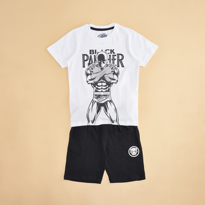 Pantaloons Junior Boys Casual T-shirt Track Pants(WHITE)