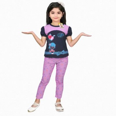 Aroma style Girls Casual T-shirt Legging(Grey)