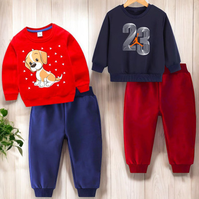 DOODEEKIDS Baby Boys & Baby Girls Casual Sweatshirt Pant(Multicolor)