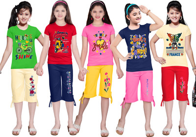 KS KOARRA Girls Casual T-shirt Track Pants(229 MULTICOLOURRS)