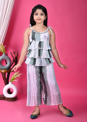 HouseOfCommon Girls Party(Festive) Top Pant(GREY)