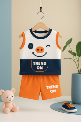 Cchoice Baby Boys Party(Festive) T-shirt Pant(Orange)