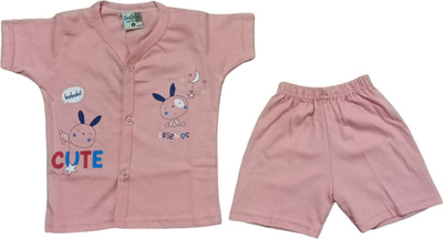 Safex Baby Boys Casual T-shirt Pant(Pink)