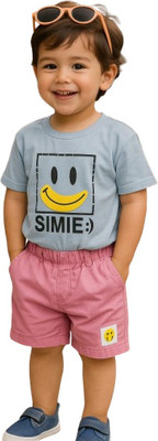 MiniMighty Baby Boys Casual T-shirt Shorts(SKY)