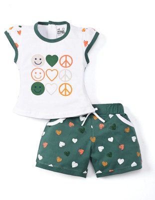 Wonder Klothes Girls Casual Top Pant(Green)