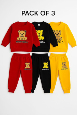 KicoCart Baby Boys & Baby Girls Casual Sweatshirt Pyjama(BLACK, RED, YELLOW)