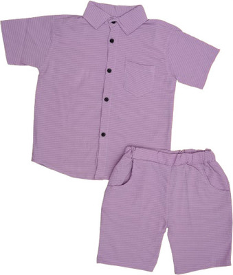 ZIKIGO Baby Boys & Baby Girls Casual Shirt Shorts(Pink)