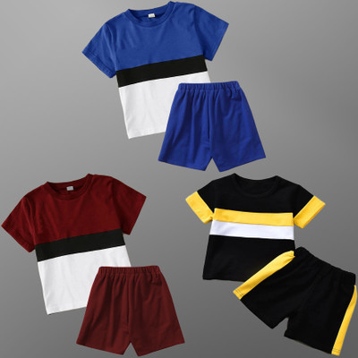 Kidisland Baby Boys & Baby Girls Casual T-shirt Shorts(Multi)
