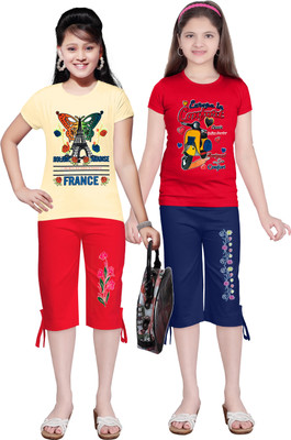 KS KOARRA Girls Casual T-shirt Track Pants(28 MULTICOLOURRS)