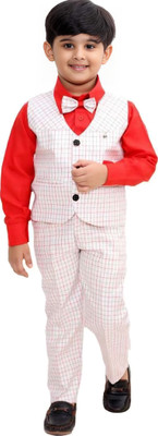 Go Berry Boys Party(Festive) Shirt Pant(B RED)