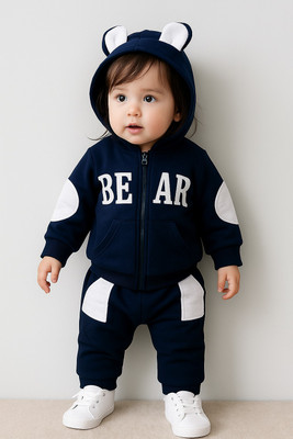 Lyla Fashion Baby Girls Casual Track Suit Track Suit(Blue)