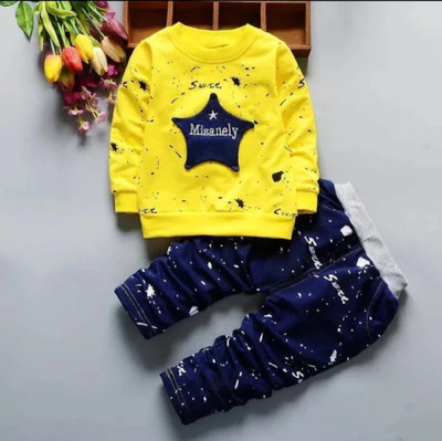 Maaruti Baby Boys Casual T-shirt Pant(YELLOW)
