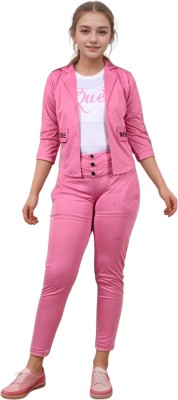 NEYSA Baby Girls Casual Top Pant(Pink)