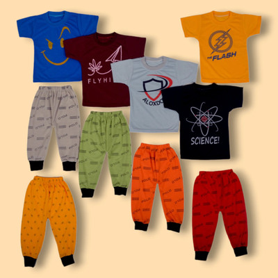 HouseOfCommon Baby Boys Casual T-shirt Shorts(MULTICOLOR)