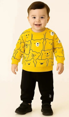 CALCUTTA FASHION Baby Boys & Baby Girls Casual Shirt Pant(Black, Yellow)