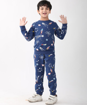 anthrilo Boys Casual Trouser Trouser(Dark Blue)