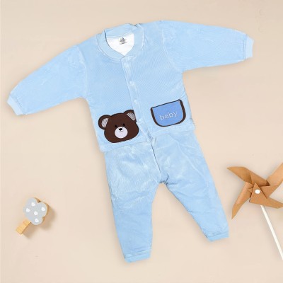 MOM & SON Baby Boys & Baby Girls Casual Sweatshirt Pant(Blue)