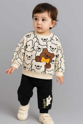 CALCUTTA FASHION Baby Boys & Baby Girls Party(Festive) Shirt Pant(WHITE BLACK)