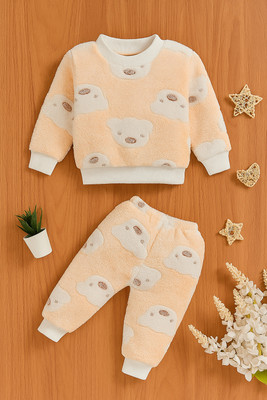 JGLIMAFASHION Baby Girls Mickey Casual Top Pant(Peach)