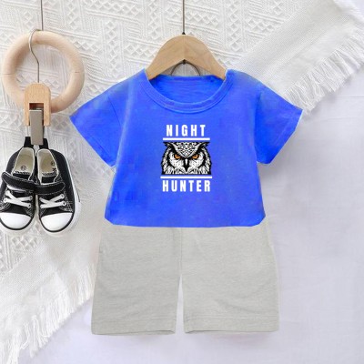 KIDDY STAR Boys Casual T-shirt Shorts(Blue-4)