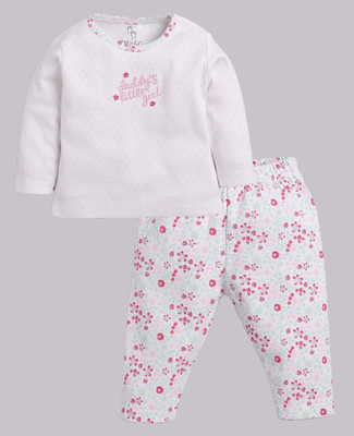 BabyGo Baby Girls Casual T-shirt Pant(Multi Color)