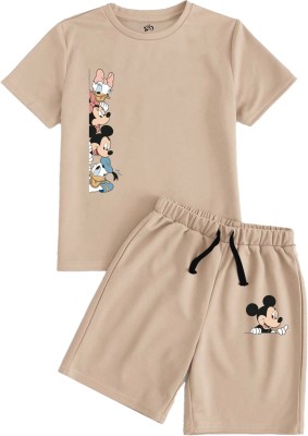 x2o Baby Girls Casual T-shirt Shorts(Beige)
