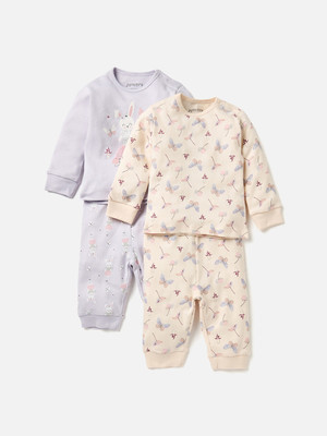 JUNIORS by Babyshop Baby Girls Casual T-shirt Pyjama(Multicolor)