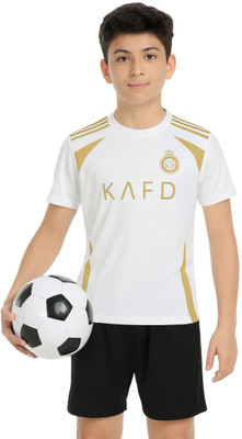 Ryze Boys & Girls Casual T-shirt Shorts(White)