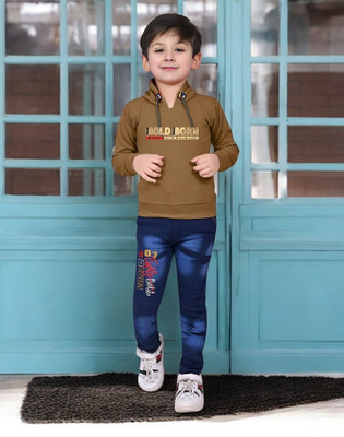 Mini Tikes Boys Casual T-shirt Jeans(Fawn)