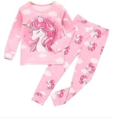 PSFLY Girls Casual Top Pant(pink)