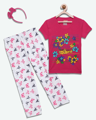 NOW OR NEVER Girls Casual Pyjama Sleepsuit(RPK_BFL)