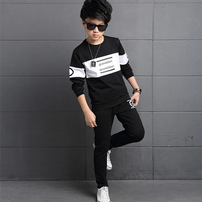 FastColors Boys & Girls Casual T-shirt Track Pants(Black,White_8515)