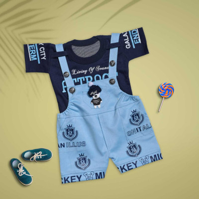 MARUF DRESSES Baby Boys & Baby Girls Party(Festive) Dungaree Dungaree(Blue)