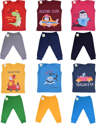 Toddylon Baby Boys & Baby Girls Casual T-shirt Shorts(Dark Blue, Pink, Marron, Yellow, Navy Blue, Red)