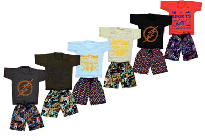 DIAMOND EXPORTER Baby Boys Casual T-shirt Shorts(multicolor)