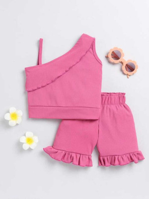 Tintin Baby Boys & Baby Girls Casual Top Shorts, Skirt, Legging(Pink)