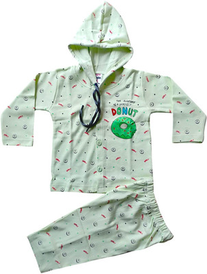 SANIKIDSWEAR Baby Boys & Baby Girls Casual Sweatshirt Pant(MINT GREEN)