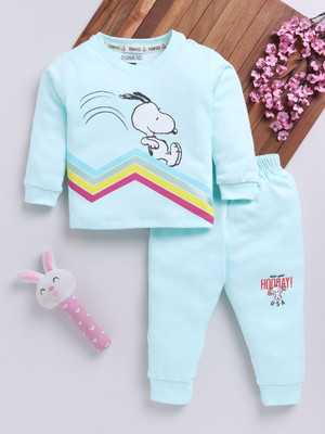 YK X Tinyo Boys Sponge Bob Casual T-shirt Jegging(Turquoise Blue)